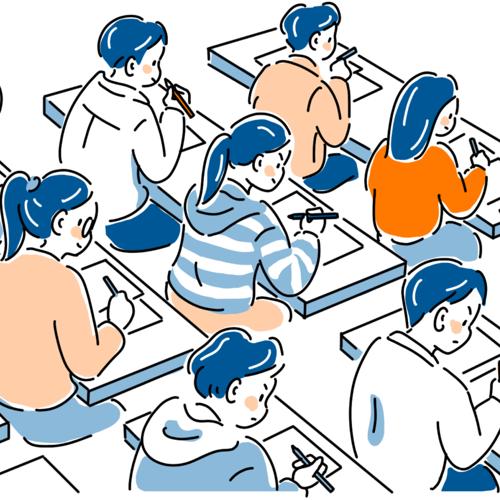 公開模試参加風景